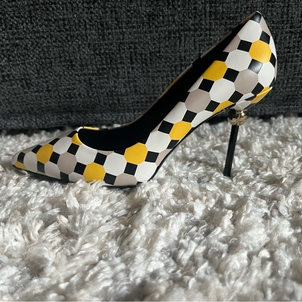 BNIB Roger Vivier Dec Sphere Palazzo Leather Heels with ball detail T95 - Picture 12 of 16